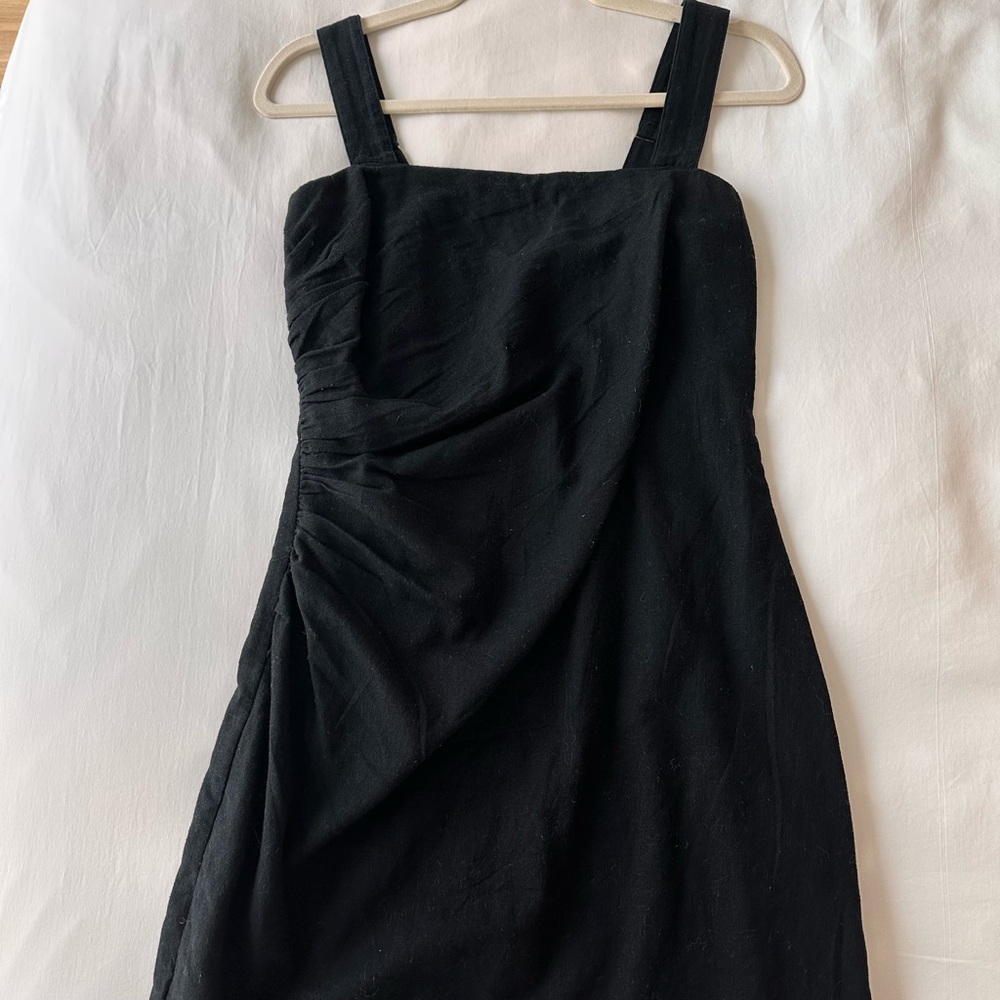 Abercrombie NWT Black Linen Mini Dress - Small